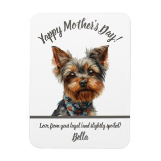 Magnet Flexible Joyeux Yorkie Fête des Mères