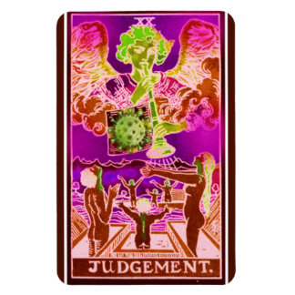 Magnet Flexible Jugement Coronavirus Art Tarot Card