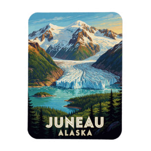 Magnet Flexible Juneau Alaska Glacier Mendenhall Scène de voyage �
