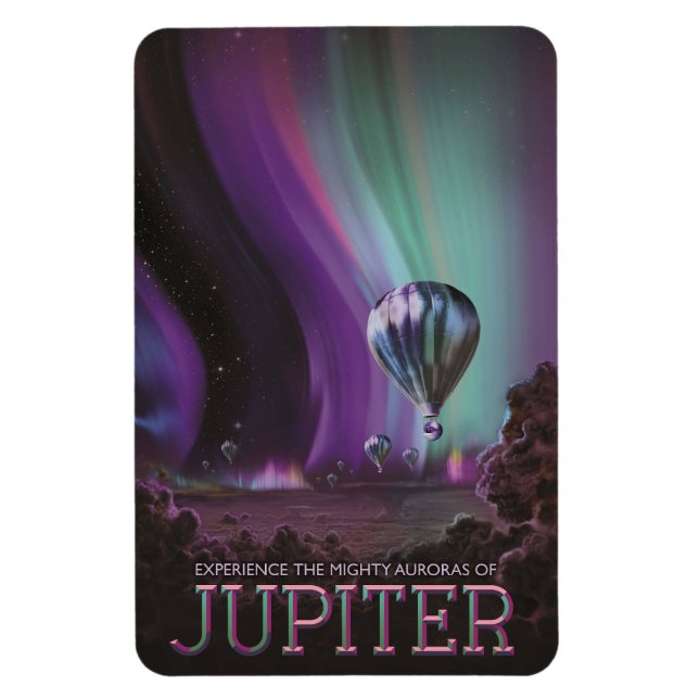 Magnet Flexible Jupiter Travel by Hot Air Balloon Bighty Aurora (Vertical)