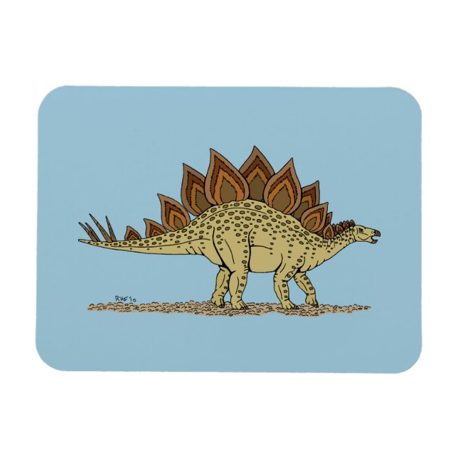 Magnet Flexible Jurassique Dinosaure Stegosaurus (Horizontal)