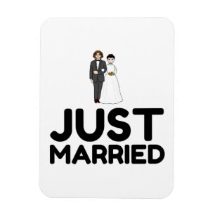 MAGNET FLEXIBLE JUSTE MARIÉ MARIAGE BRIDE GROOM
