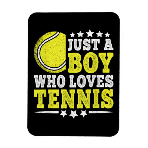Magnet Flexible Juste un garçon qui aime le tennis amateur de tenn