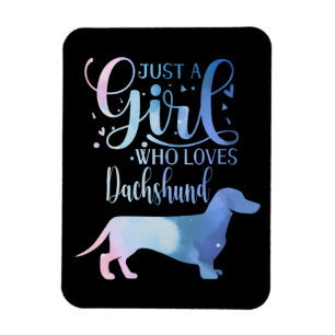 Magnet Flexible Juste Une Fille Qui Aime Dachshund Amoureux des ch