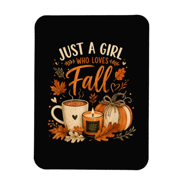 Magnet Flexible Juste Une Fille Qui Aime L'automne (Vertical)