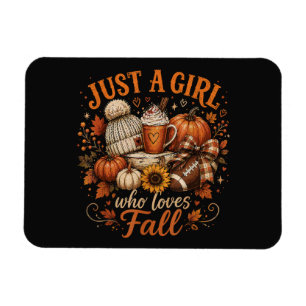 Magnet Flexible Juste une fille qui aime l'automne Football Citrou