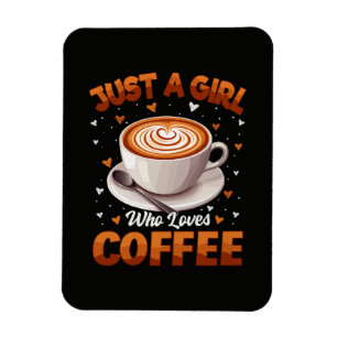 Magnet Flexible Juste une fille qui aime le café