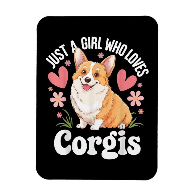 Magnet Flexible Juste une fille qui aime les Corgis (Vertical)