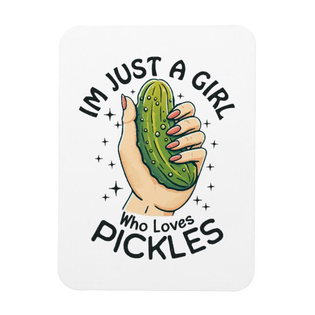 Magnet Flexible Juste une fille qui aime les cornichons - Vegan dr (Vertical)