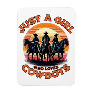 Magnet Flexible Juste une fille qui aime les cowboys