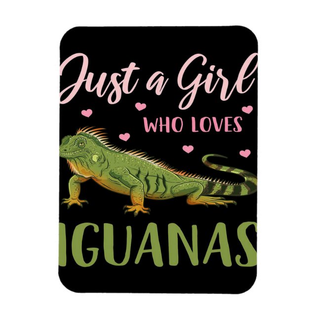 Magnet Flexible Juste Une Fille Qui Aime Les Iguanas (Vertical)