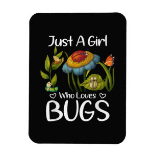 Magnet Flexible Juste une fille qui aime les insectes