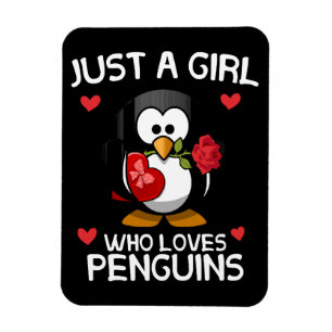 Magnet Flexible Juste une fille qui aime les pingouins