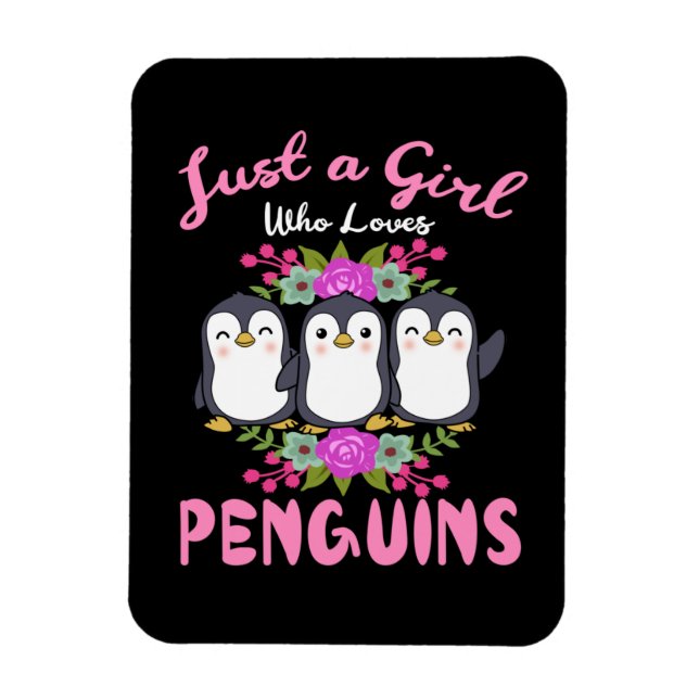 Magnet Flexible Juste Une Fille Qui Aime Les Pingouins Cadeaux Fem (Vertical)