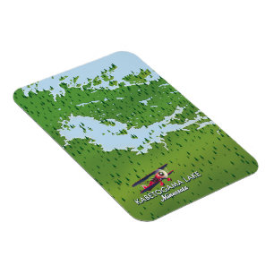 Magnet Flexible Kabetogama lake, Minnesota, USA Travel map.
