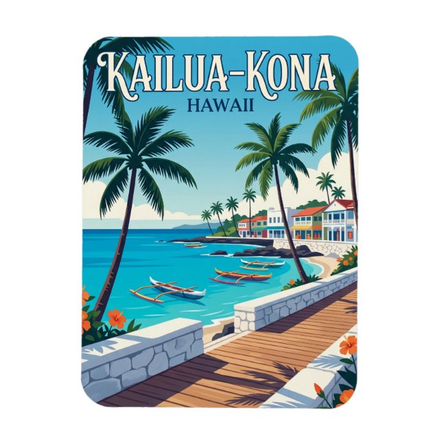 Magnet Flexible Kailua-Kona Town Hawaï (Vertical)