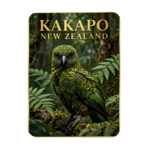 Magnet Flexible 🦜 Kakapo Oiseau Natif de Nouvelle-Zélande