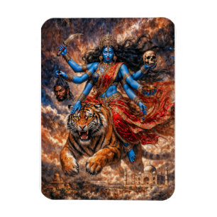 Magnet Flexible Kali déesse chevauchant le Tigre