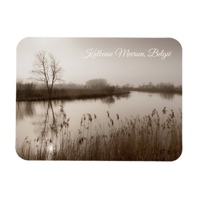 Magnet Flexible Kalkense meersen, Paysage Tranquille, Belgique (Horizontal)