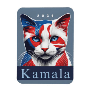Magnet Flexible Kamala Cat 2024 Démocrate des élections américaine