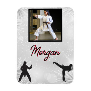 Magnet Flexible Karate Winter Wonder Photo et nom personnalisés