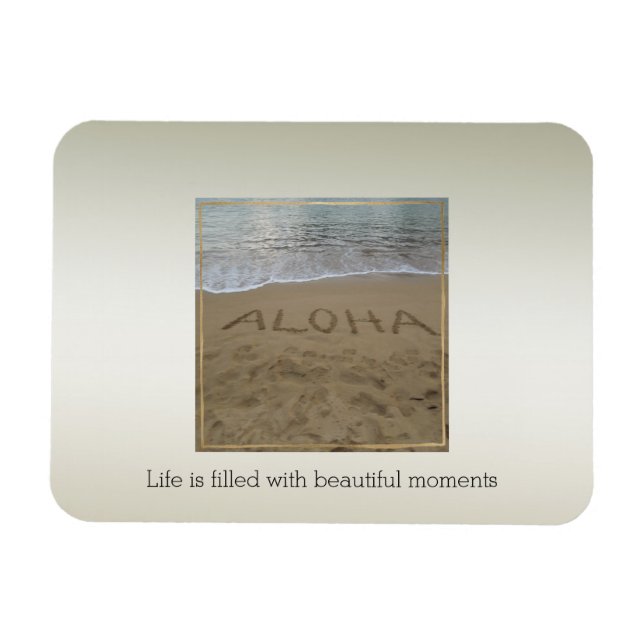 Magnet Flexible Kauai Hawaii Aloha Beach Beaux moments (Horizontal)