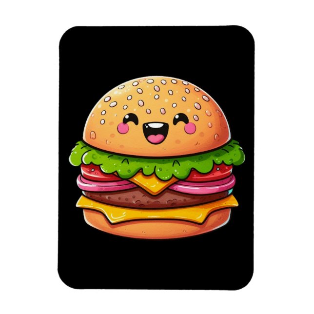 Magnet Flexible Kawaii Burger Delight (Vertical)