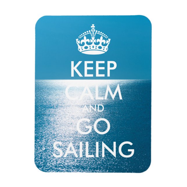 Magnet Flexible KEEP CALM et GO SAILING personnalisés (Vertical)