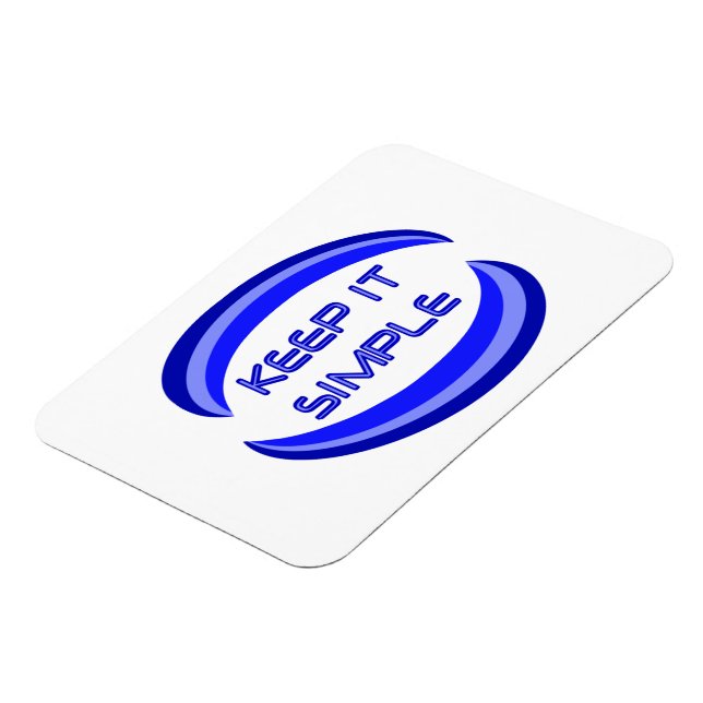 Magnet Flexible Keep it Simple Recovery Slogan Quote In Blue (Côté Gauche)