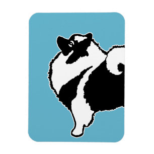 Magnet Flexible Keeshond Graphics - Cute Original Chig Art
