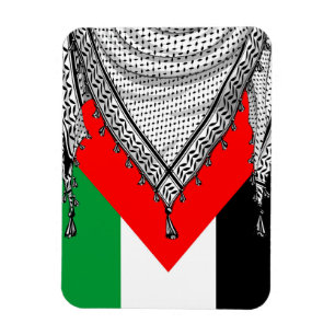 Magnet Flexible Keffiyeh Écharpe palestinienne tissu traditionnel
