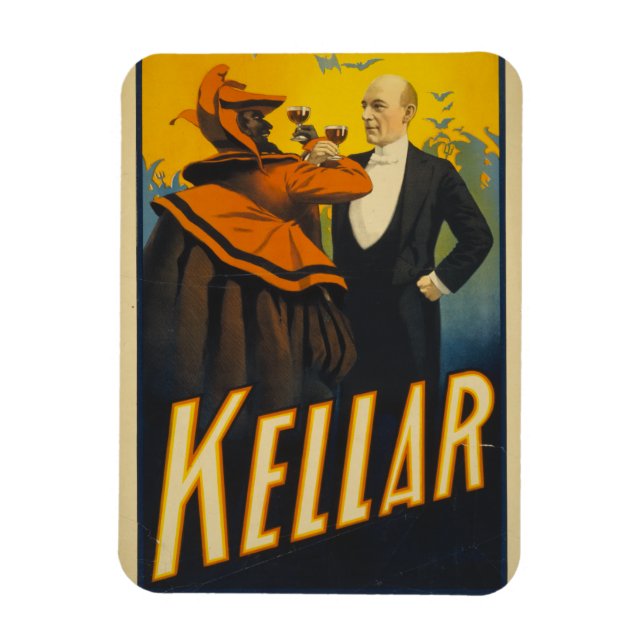 Magnet Flexible Kellar le Magicien Toasting le diable (Vertical)