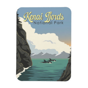 Magnet Flexible Kenai Fjords National Park Illustration Art de Voy