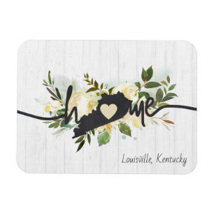 Magnet Flexible Kentucky État Personnalisé Votre Ville Maison Rust