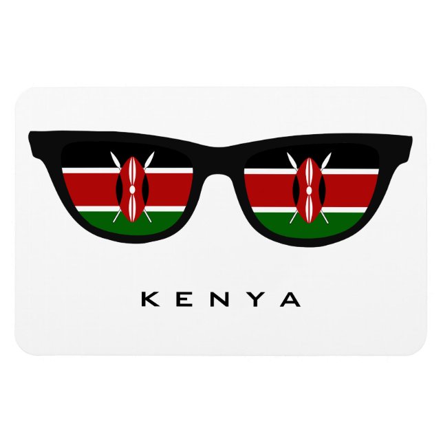 Magnet Flexible Kenya Shades texte et aimant couleur personnalisés (Horizontal)