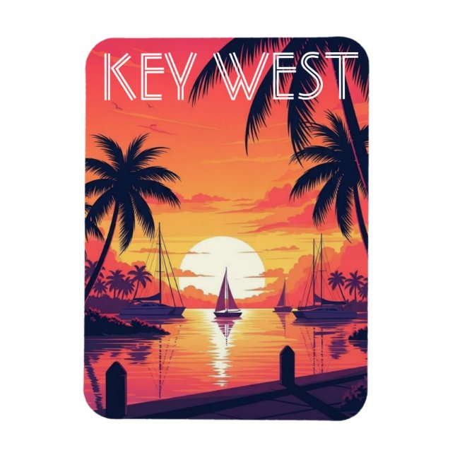 Magnet Flexible Key West Florida Postcard (Vertical)