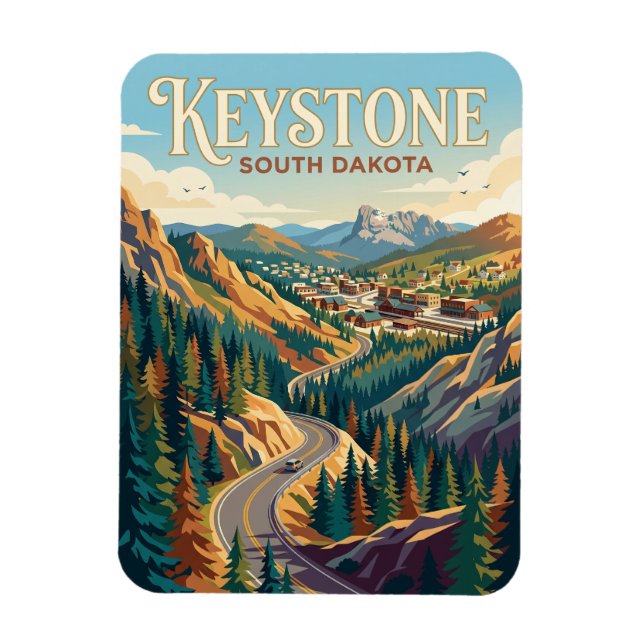 Magnet Flexible Keystone Dakota du Sud (Vertical)