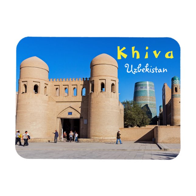 Magnet Flexible Khiva, Ouzbékistan - Porte à deux tours (Horizontal)