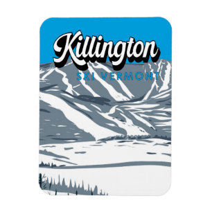 Magnet Flexible Killington Ski Area Winter Vermont Vintage