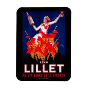 Magnet Flexible Kina Lillet Poster Vintage Europe
