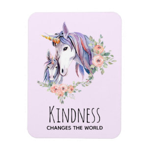 Magnet Flexible Kindness change World Watercolor Unicorns