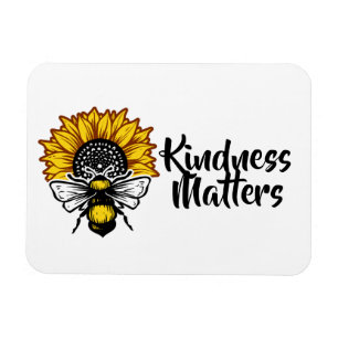 Magnet Flexible Kindness Matters Sunflower Bee