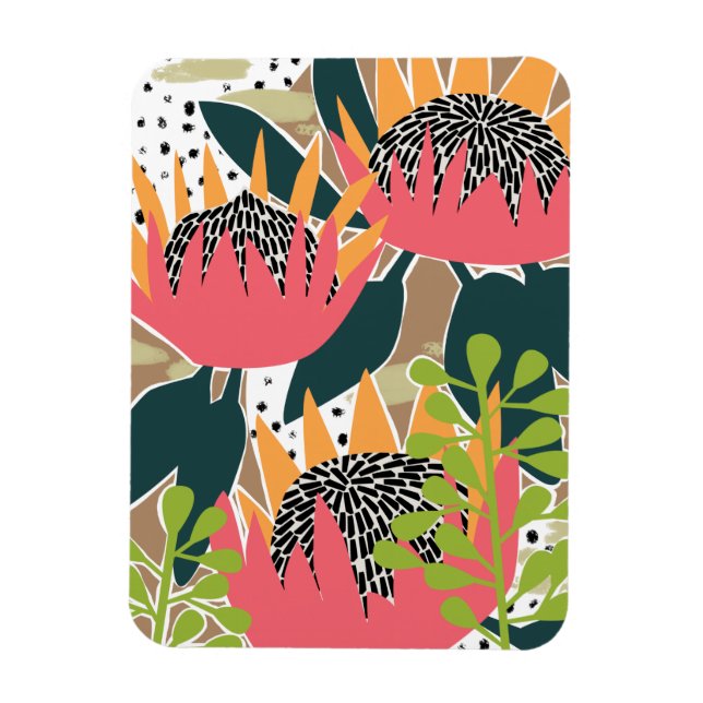 Magnet Flexible King Protea I (Vertical)