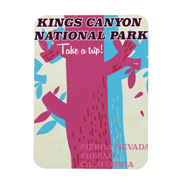 Magnet Flexible kings canyon national park, affiche en Californie (Vertical)