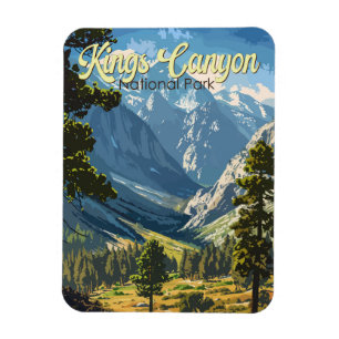 Magnet Flexible Kings Canyon National Park Illustration Art de voy