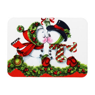 Magnet Flexible Kisser Snowman Couple