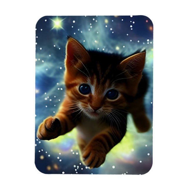 Magnet Flexible Kitten Courant Dans L'Espace (Vertical)