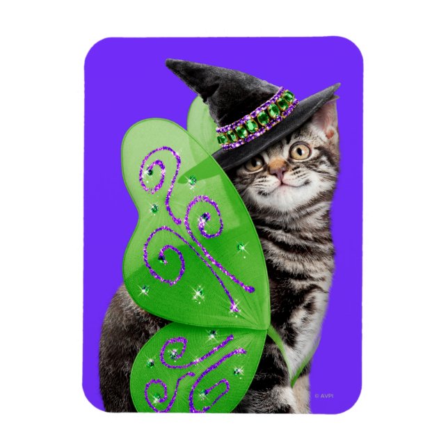 Magnet Flexible Kitten Witch Fairy (Vertical)