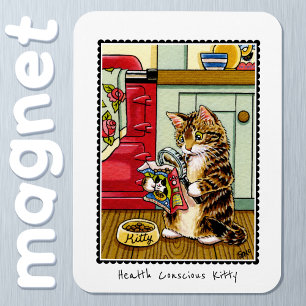 Magnet Flexible Kitty Cat Conscience de la santé drôle Personnalis