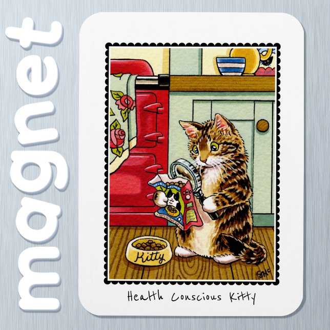 Magnet Flexible Kitty Cat Conscience de la santé drôle Personnalis (Créateur téléchargé)